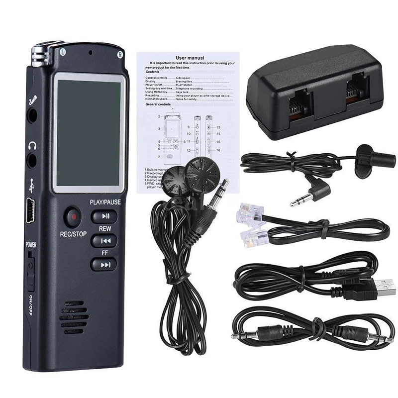 Мини цифровой MP3 музыкальный плеер запись голоса микрофон 8 ГБ 16 32 USB Аудио