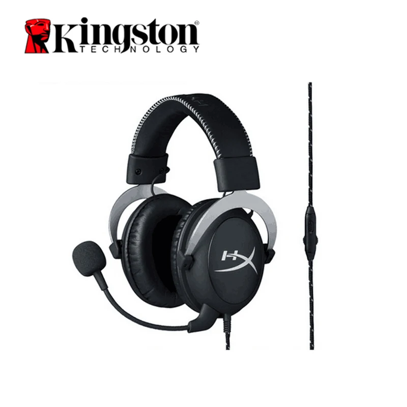 Игровые наушники Kingston HyperX Cloud Pro серебряные с микрофоном|gaming headphones with microphone|gaming