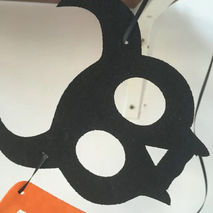 

Freeshipping Halloween 3 Meter Felt Flag Party Decoration Banner Bunting for Children supply fabric