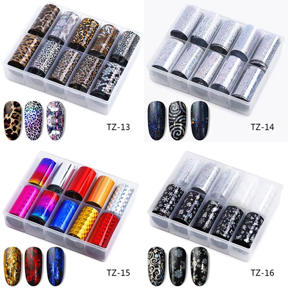 Горячая Распродажа Nail Art Star разбитая стеклянная Фольга для переноса ногтей