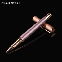 luxury gold rollerball pen with rose gold school pens metal ballpoint pen for student school supplies free shipping