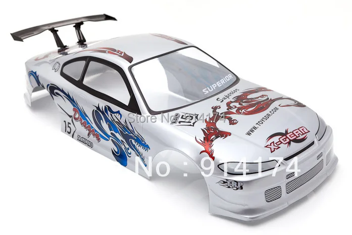 YUKALA 1/10 R/C гоночный автомобиль на дороге ПВХ Окрашенный корпус корпуса 190 мм