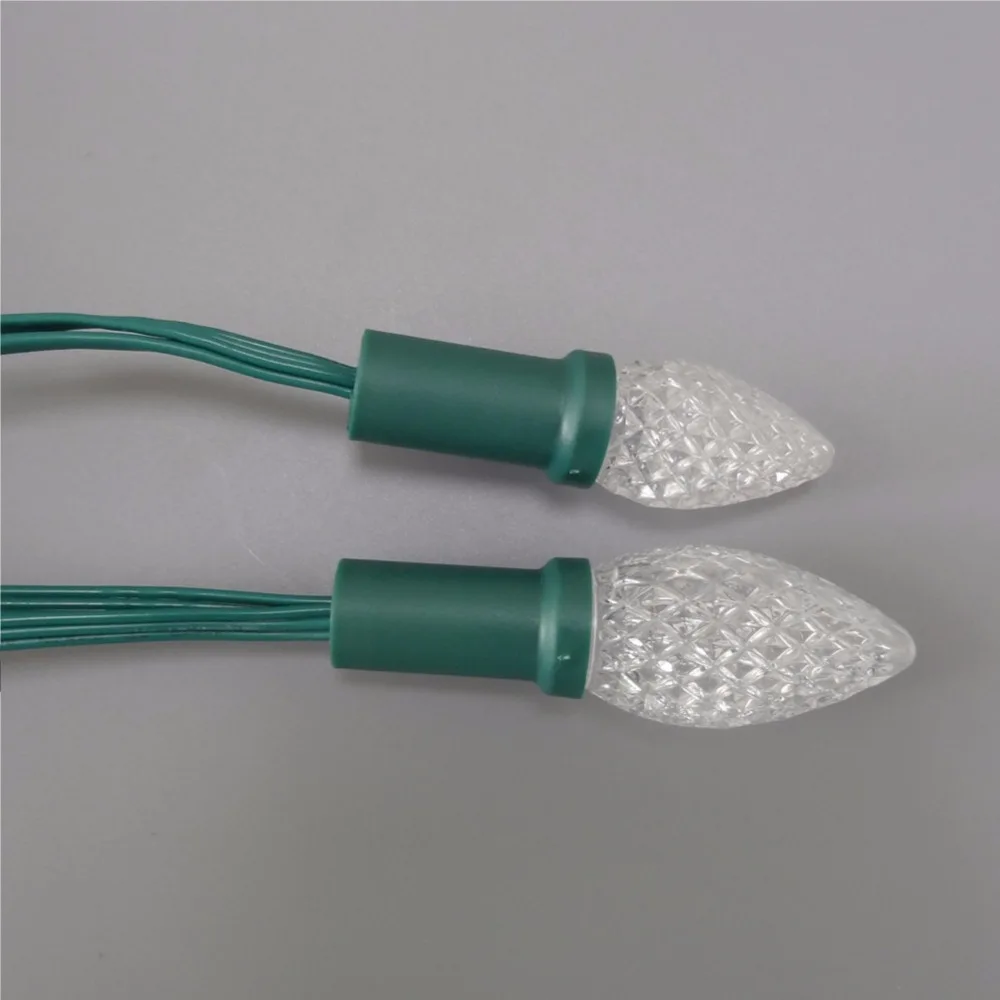200 шт. C7/C9 DC12V WS2811 50 узлов/гирлянда D20D S20 Адресуемая RGB светодиодная Рождественская