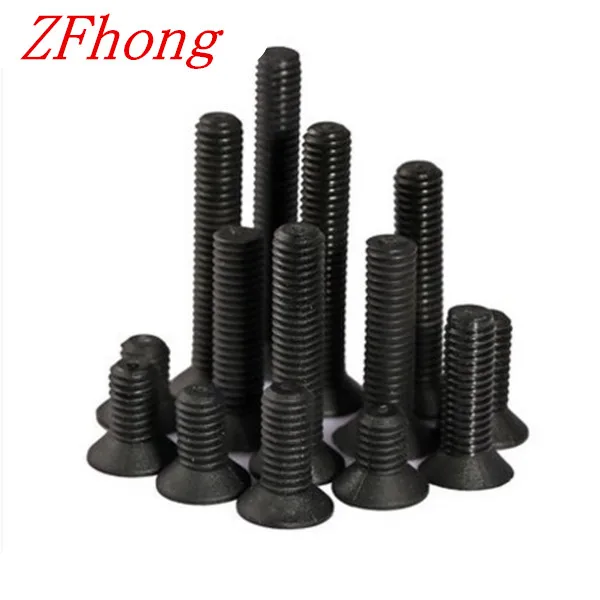 

100pcs M4*6/8/10/12/15/18/20/25/30 Black Nylon Plastic insulation Phillips Cross Recessed Flat Countersunk Head Machine Screw