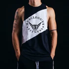 Бренд Muscleguys, модные мягкие мужские топы на бретельках для тренажерных залов, с низким вырезом, мужские топы, футболки, спортивная одежда, мужская одежда для фитнеса, жилет