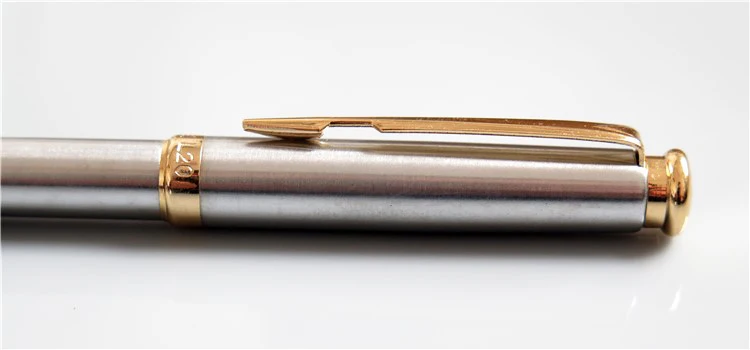 Ручка перьевая винтовая стальная золотая с зажимом|pen fountain pen|fountain penclassic pen |