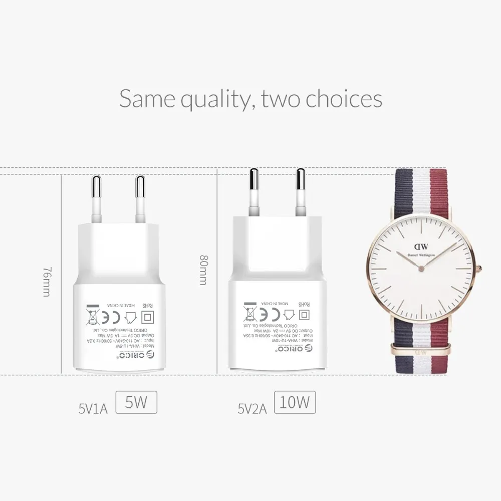 Дорожное зарядное устройство ORICO WHA с USB 5 в 1 А В 2 настенное для телефона адаптер
