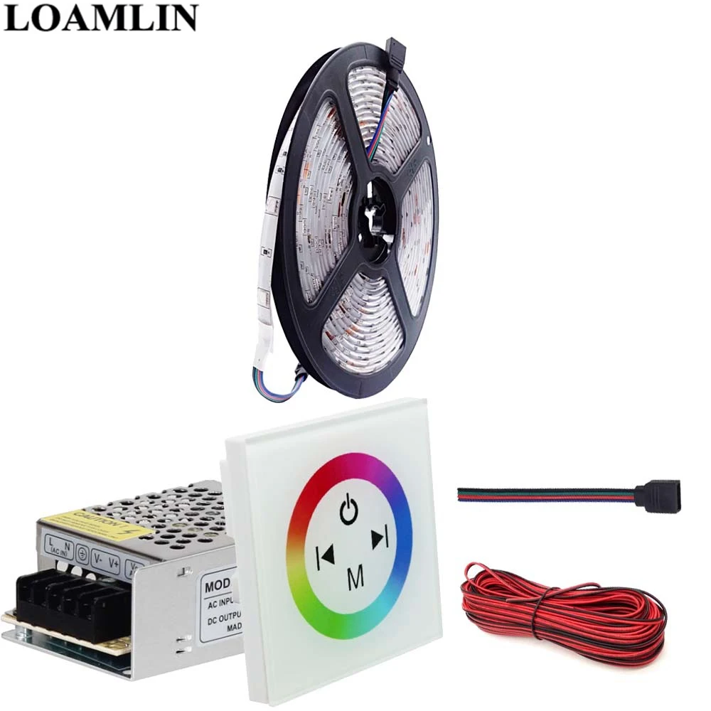 5050SMD 30 светодиодов/м RGB светодиодные полосы света Сенсорная панель Led контроллер