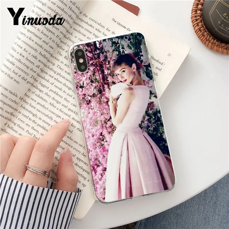 Yinuoda Одри Хепберн Мягкий Силиконовый ТПУ чехол для телефона iPhone 8 7 6 6S Plus X XS MAX 5 5S SE