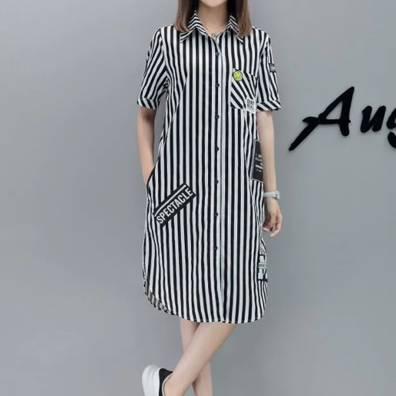 stripe Новинка; блузка для беременных; одежда с коротким рукавом; блузки; сезон весна-лето; рубашки размера плюс; Одежда для беременных женщин; 5XL - Цвет: stripe