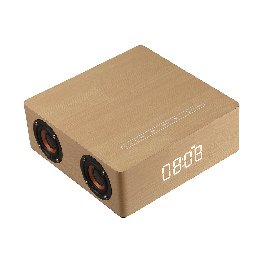 Abuzhen Bluetooth динамик картонные беспроводные портативные динамики дисплей часов с USB