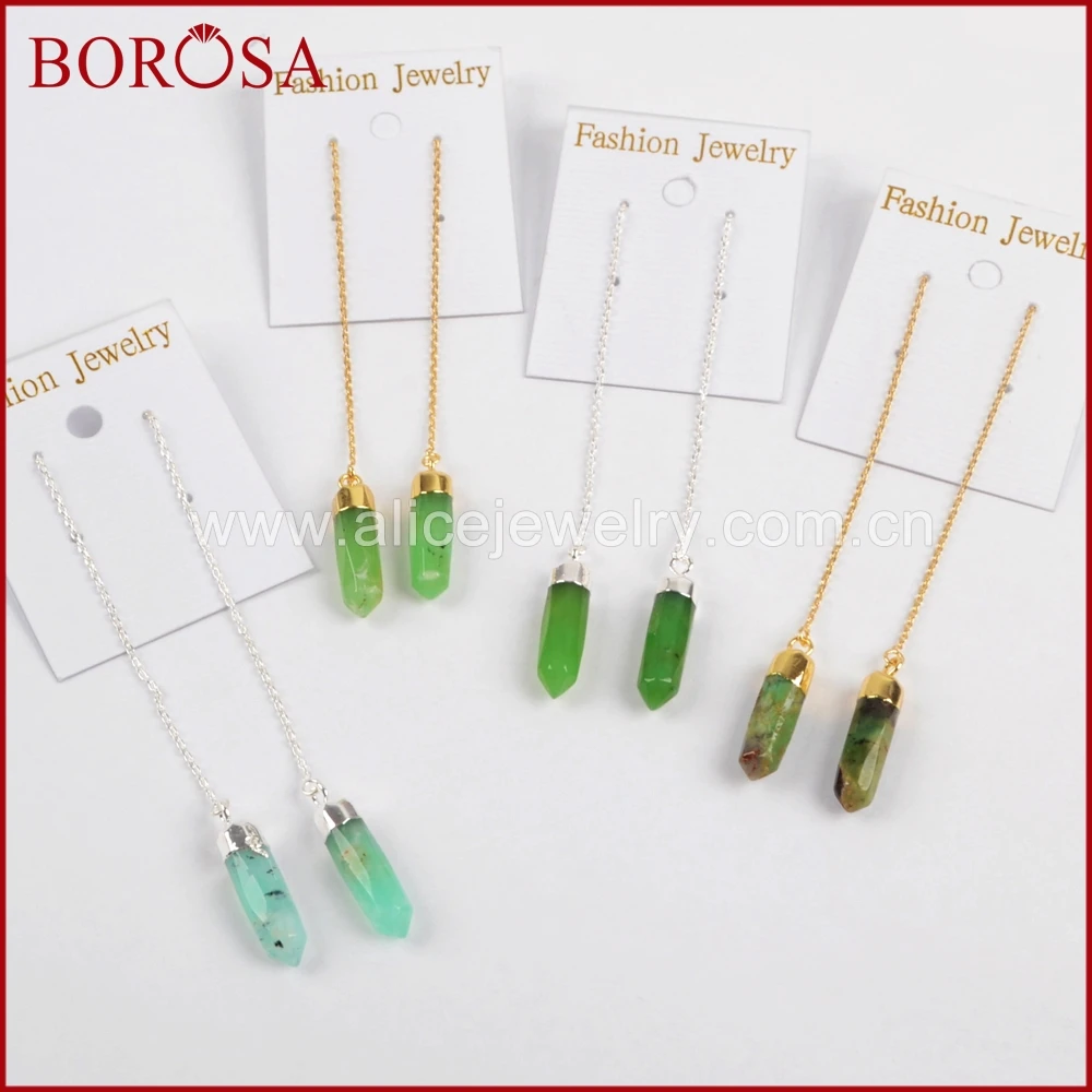 Новые 100% австралийские серьги BOROSA с натуральным камнем золотого цвета Druzy Threader