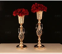 metal flower vase gold flower stand table centerpices wedding decoration
