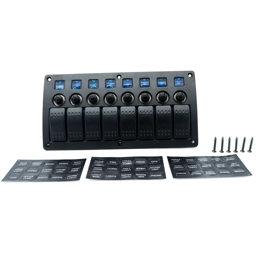 12 В 24 в 8 банд лодка рок переключатель панель морской RV яхты корабль автомобильные