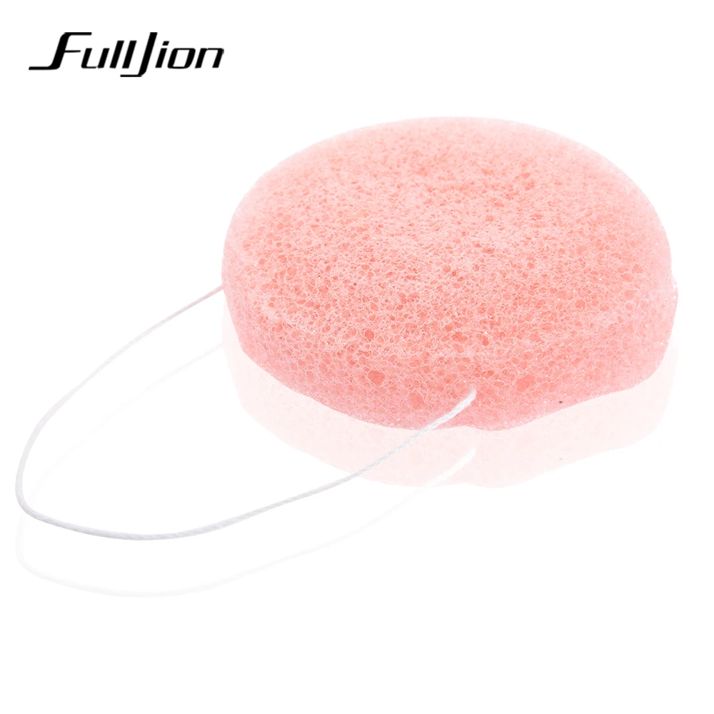 Fulljion 1 шт. Konjac Косметическая пуховка круглая форма для мытья лица натуральное
