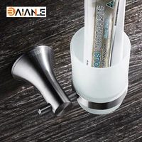 stainless steel brushed cup holder glass cups bathroom accessories single toothbrush tooth cup holder