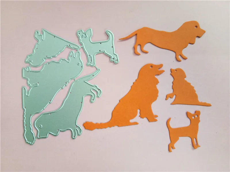 Ufurty Dog Puppy 4 шт. новинка 2019 металлические резные штампы DIY для скрапбукинга Alubm