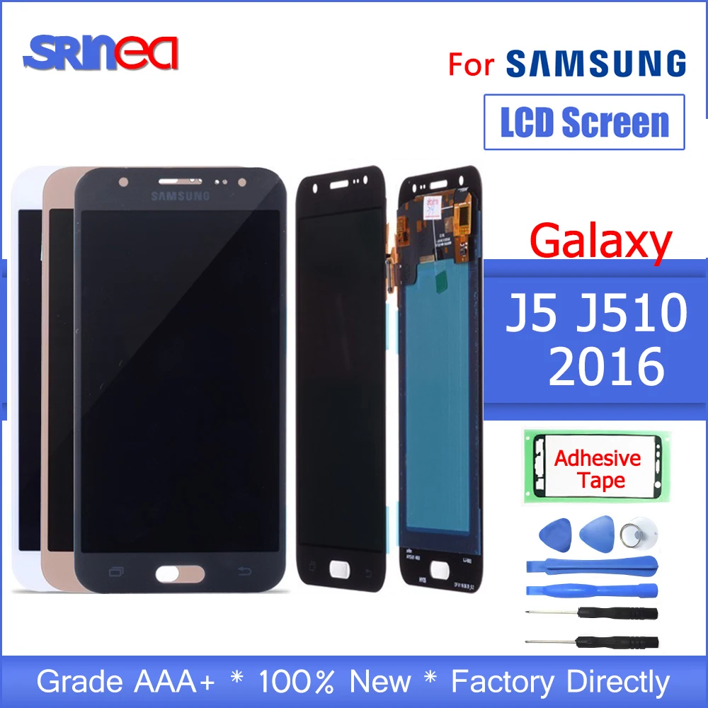 Замена lcd s для Samsung Galaxy J5 2016 J510FN J510F J510G J510Y J510M ЖК дисплей с сенсорным экраном