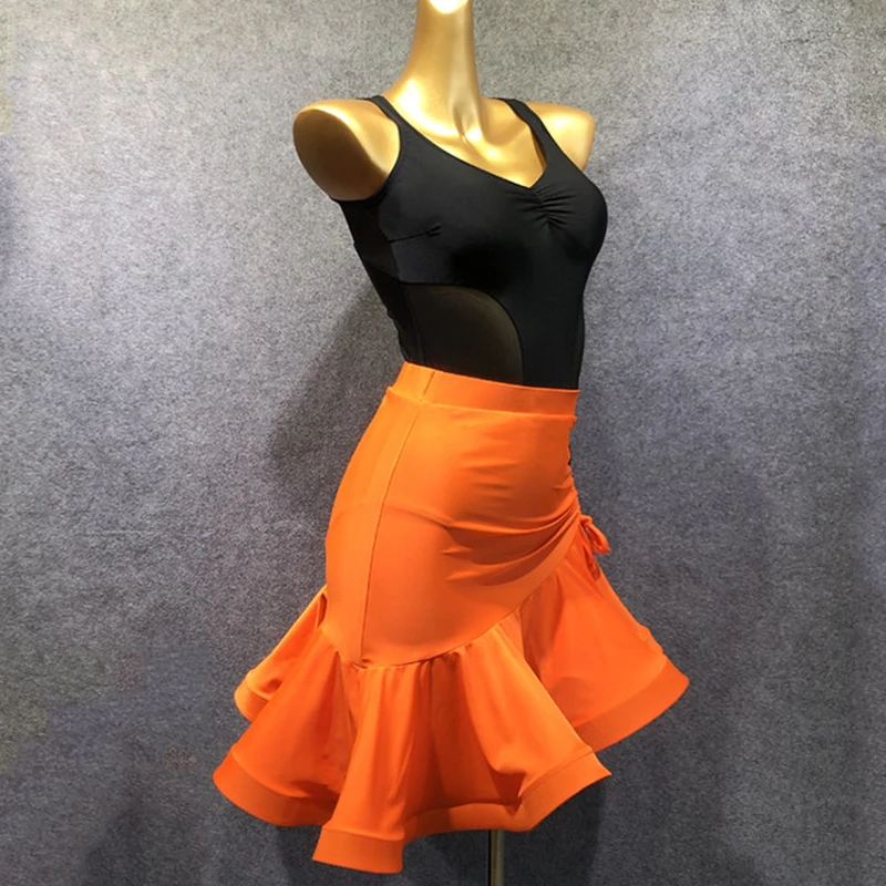 Профессиональный костюмы для латиноамериканских танцев юбка Для женщин 4 цвета