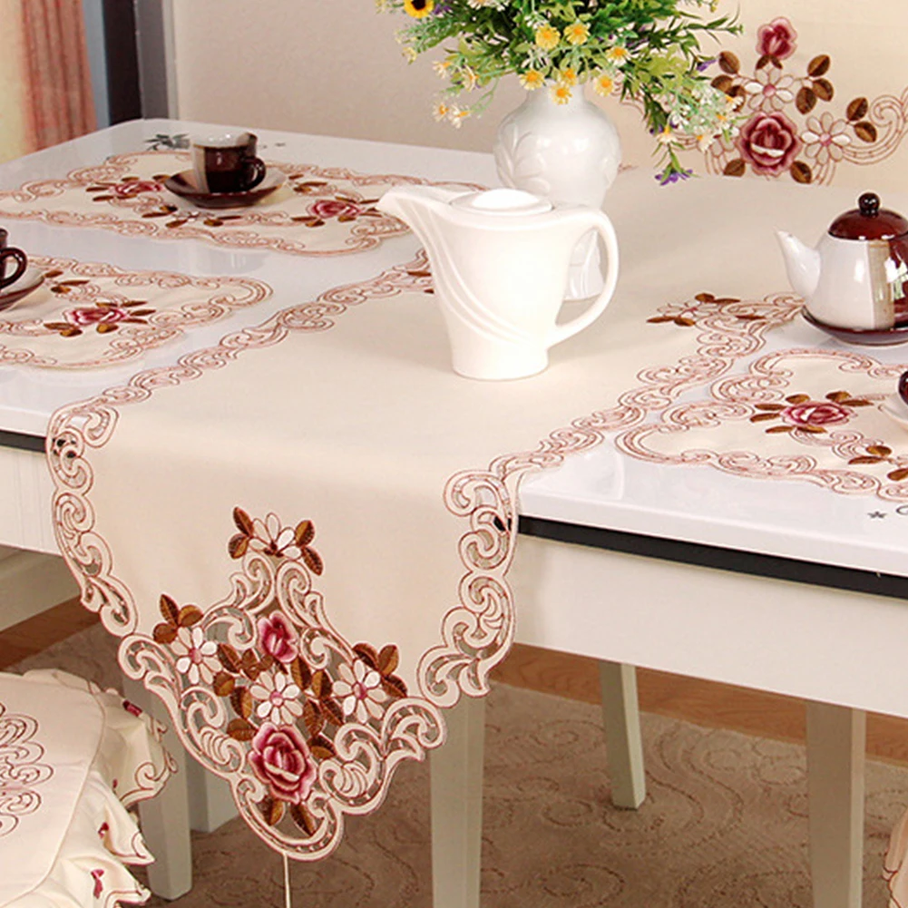Европейский пастырской Скатерть с вышивкой настольная дорожка элегантность