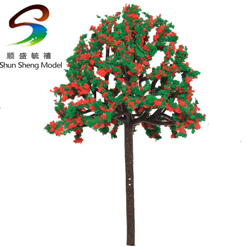 

Model tree Plastic model tree high is70mm red and green color tree
