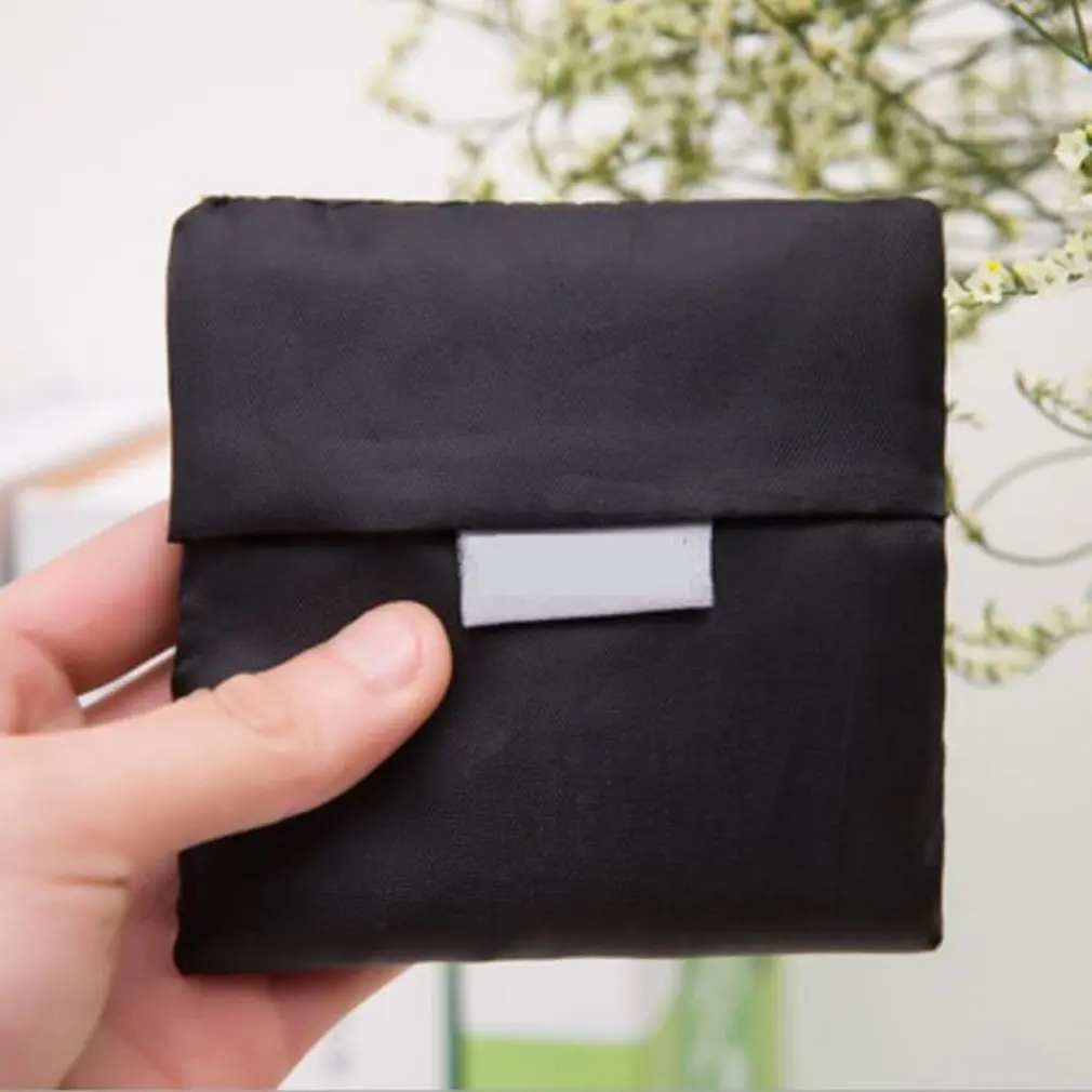 Compact Size Solid Color Foldable Oxford Cloth Shopping Bag Environment Eco-Friendly Reusable Portable Handle for Grocery | Спорт и