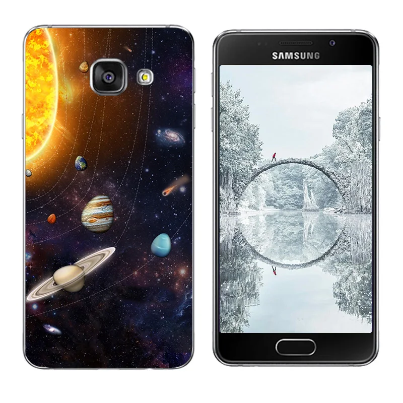 Чехол для Samsung A3 2016 мягкие силиконовые чехлы телефонов с принтом Const Galaxy A310 A310F Coque |