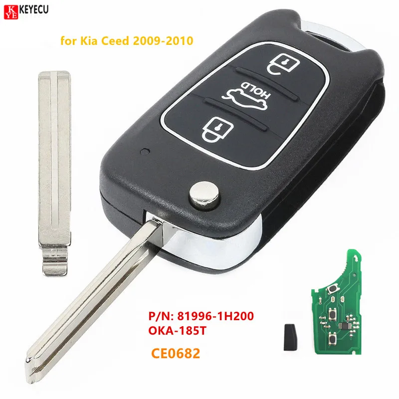 Новый обновленный дистанционный ключ Keyecu с чипом ID46 433 МГц для Kia Ceed 2009 2010 год P/N: