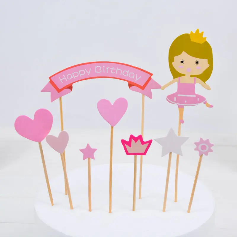 200sets/lot happy birthday cake decoration items kids party supplies decorating tools | Дом и сад
