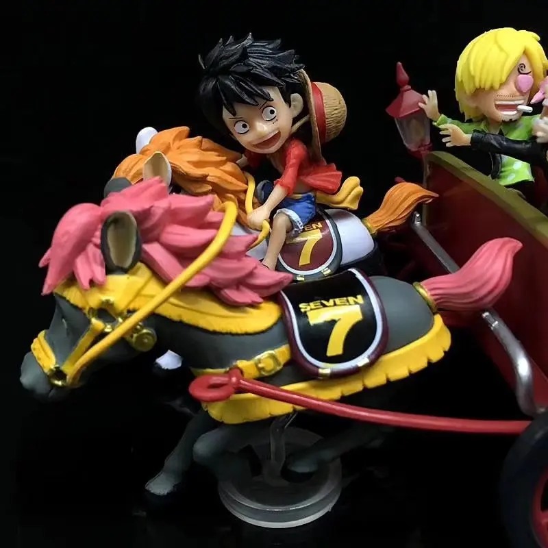 11.5CM Japanese anime figure one piece luffy carriage ver 20th anniversary action collectible model toys for boys | Игрушки и хобби
