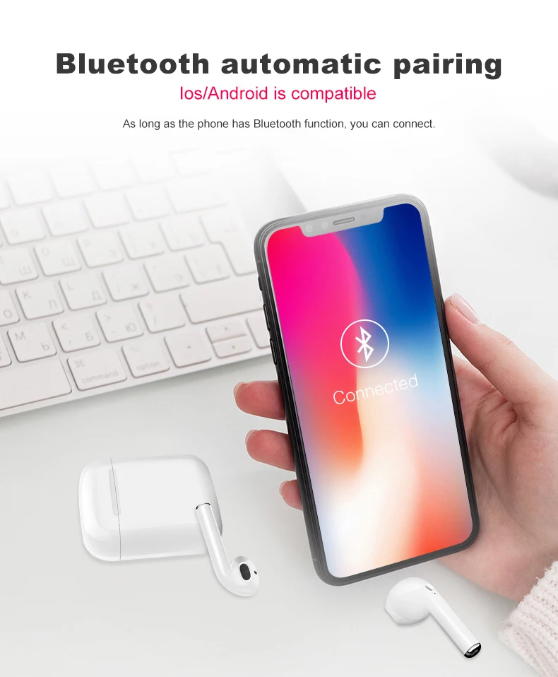 I9S TWS Мини Bluetooth 5,0 наушники беспроводные наушники для Android Iphone невидимая гарнитура стерео Спорт-вкладыши с микрофоном