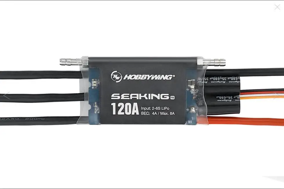 Hobbywing Seaking Pro 120A водонепроницаемый бесщеточный ESC для лодок SeaKing-120A-Pro(профессиональная версия