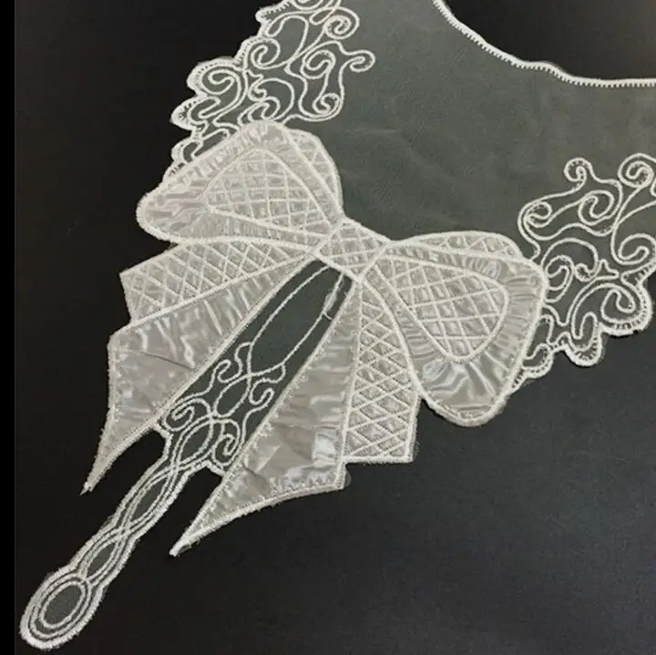 Кружевной воротник с бантом для рукоделия 1 шт. аксессуары одежды из ткани