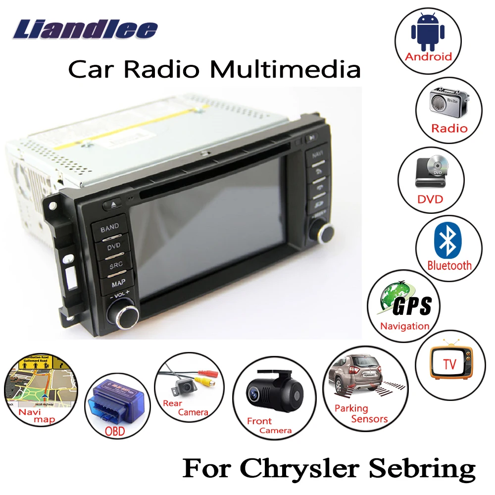 Liandlee для Chrysler Sebring 2007~ 2010 android-автомобилей радио dvd-плеер gps-навигатор Карты OBD камера ТВ Экран мультимедиа