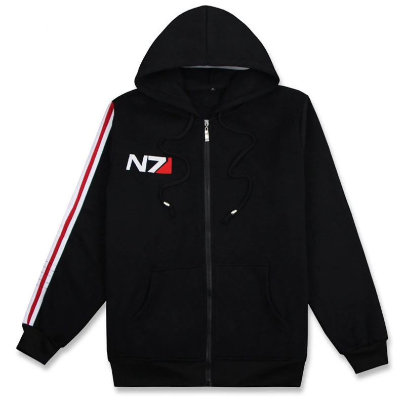 Игра Mass Effect 3 N7 Tali'Zorah толстовки Косплей Костюм футболка куртка пальто свитер с капюшоном на молнии Мужская одежда для мальчиков