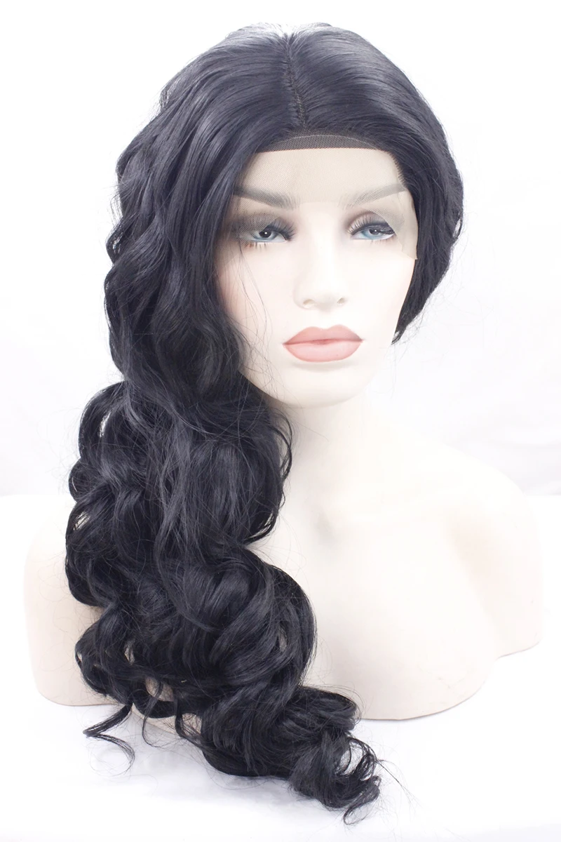 Similler длинные вьющиеся пушистый синтетический Синтетические волосы на кружеве