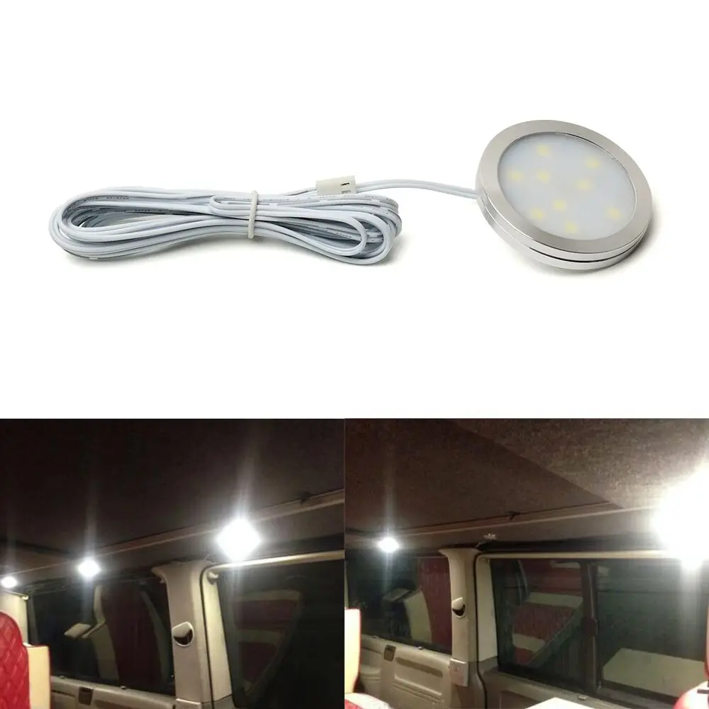 6PCS/Lot DC12V Camper van Boat LED light - Super Slim Aluminium! For VW T25 T4 T5 COOL/W Interior Spot Lights Flush | Автомобили и