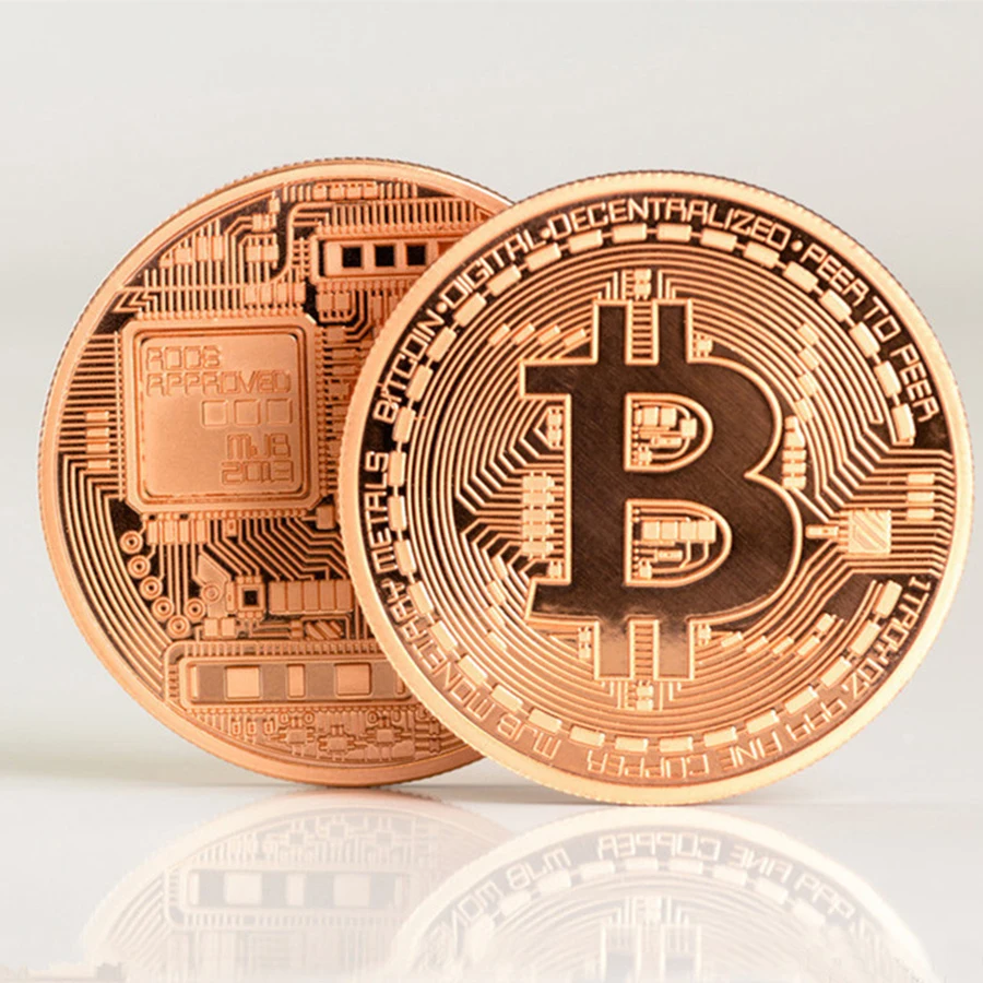 Домашнее украшение ремесла не валютные Позолоченные Монеты монета BTC Биткоин