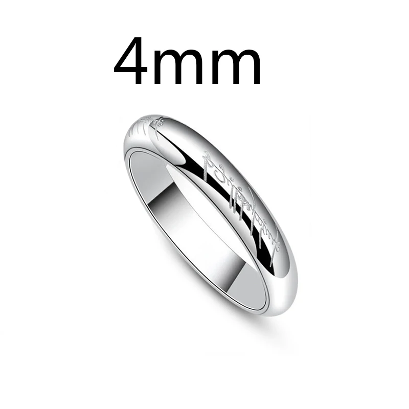 4mm ELSEMODE, 4 мм,, новинка, нержавеющая сталь, одно кольцо силы, Властелин одного, кольцо для влюбленных женщин и мужчин, модное ювелирное изделие - Цвет основного камня: 4mm