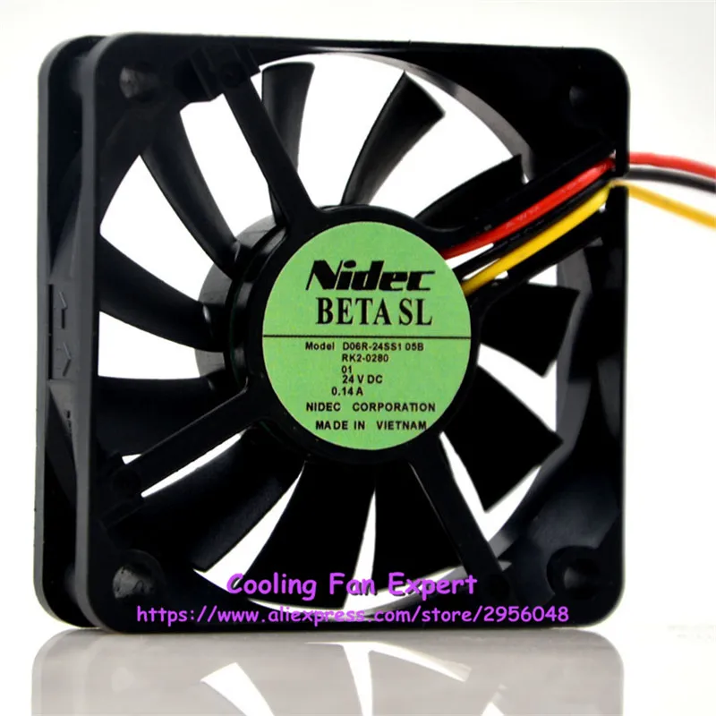 D06R 24SS1 05B Ультра тихий вентилятор охлаждения инвертора DC 24V 0.14A 6015 6 см 60*60*15 мм 3