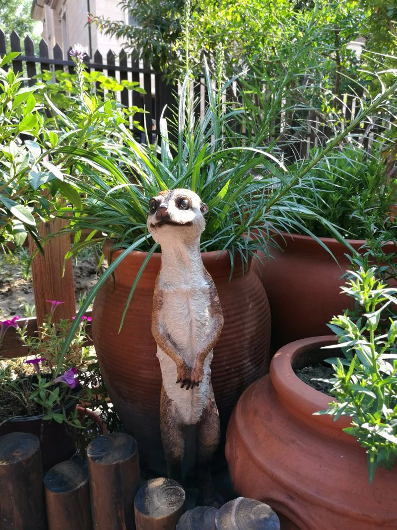Скульптуры Mongoose meerkat украшение для сада искусственные животные домашний декор