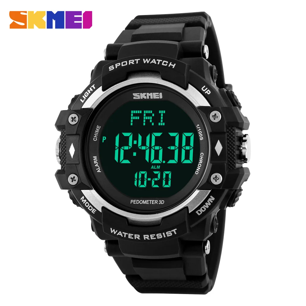 

SKMEI Men Sports Watches Countdown Double Time Watch Alarm Chrono Digital Watch Relogio Masculino Running Wristwatches