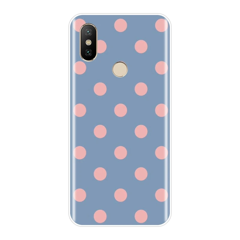 Задняя крышка для Xiaomi Mi A1 A2 Lite 8 SE Mi5 Mi6 Mi8 мягкий чехол телефона в горошек с сердцем