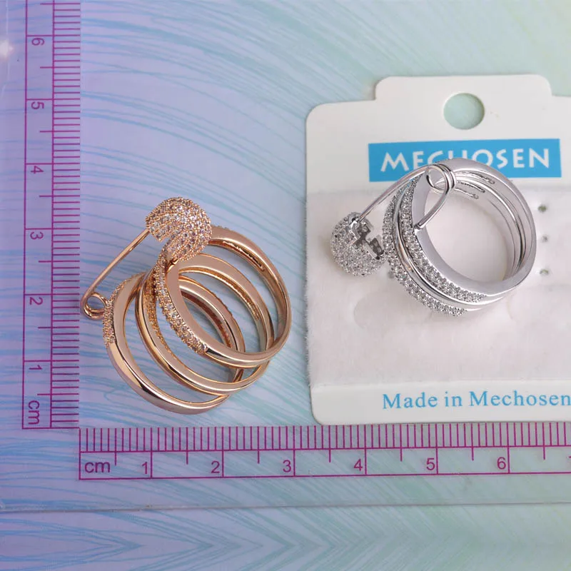 Готический Панк Циркон Медь Палец Три Кольца С Пин Код Для женщины Широкий Aros