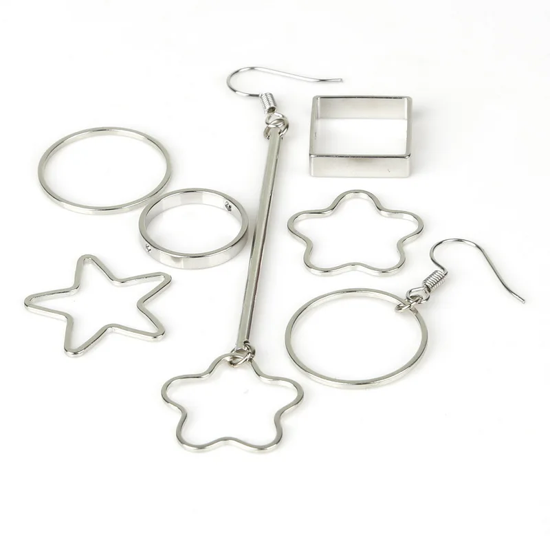 0.8mm-1.5mm Plated Rhodium Different Shapes/Size Charms Pendant Jewelry Findings For Making Earring DIY Accessories | Украшения и