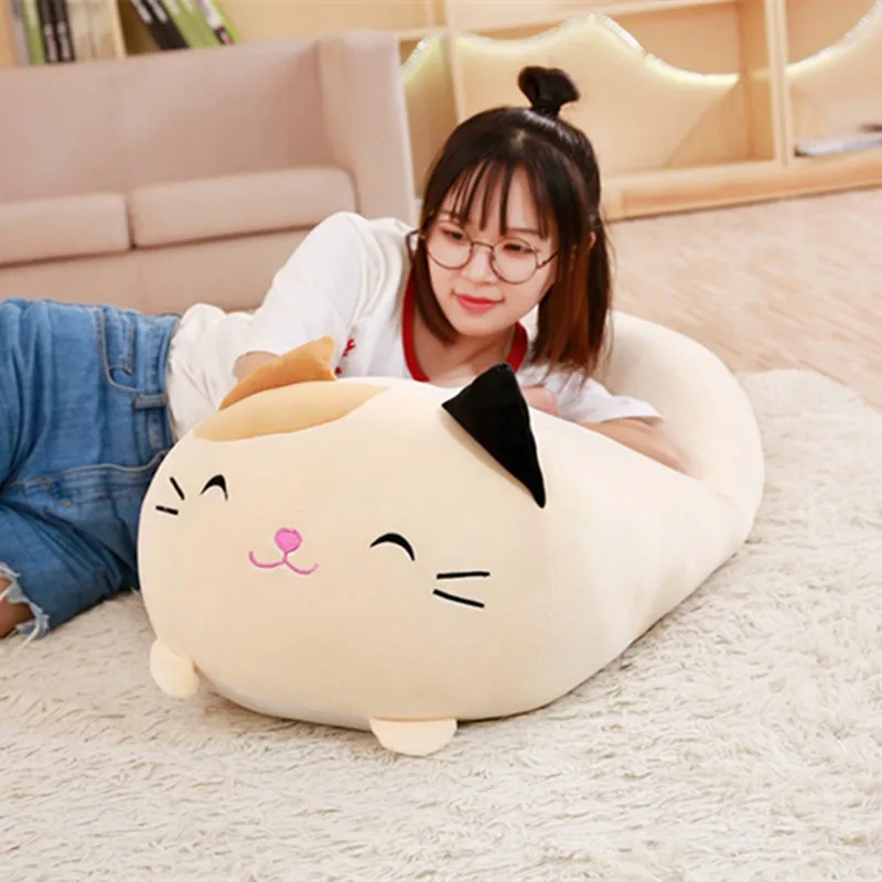 Гигантская 90/60 см милая кукла супер мягкие плюшевые игрушки кошка пингвин собака