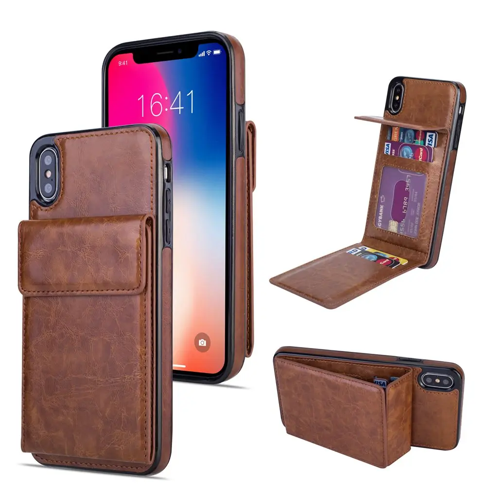 KISSCASE Ретро Роскошный кожаный чехол для iphone XS X Max SE кошелек 6 s 7 8 plus с держателем