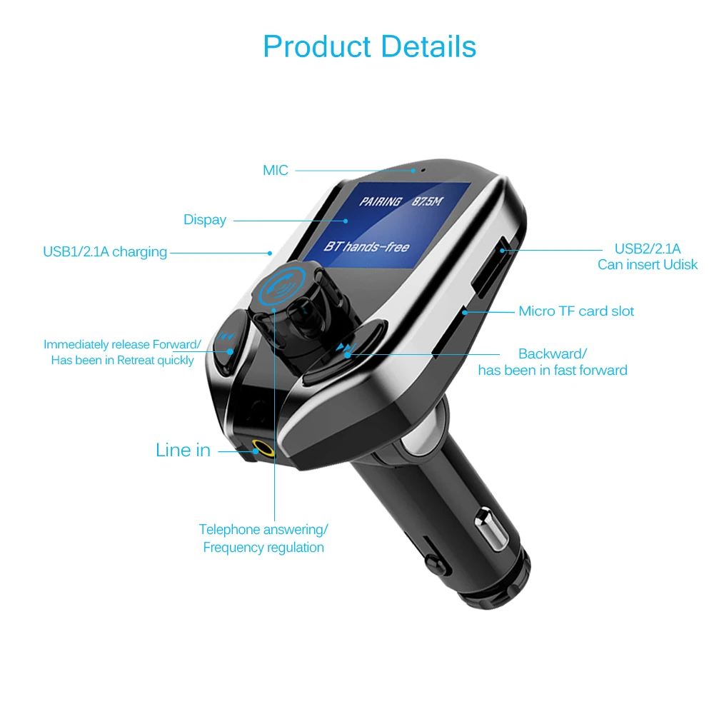 Bluetooth автомобильный комплект Hands Free FM передатчик Handsfree приемник двойной USB