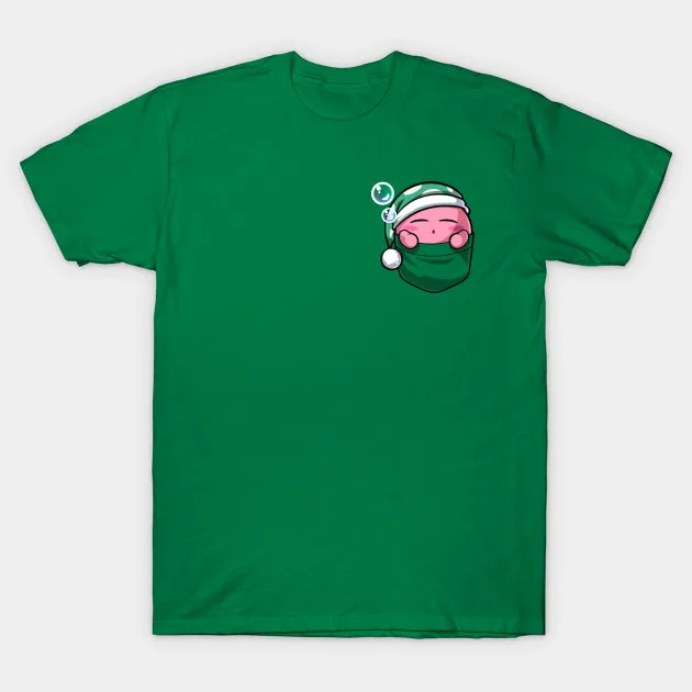 2017 Summer discount tees homme Clothing Sleeping Pocket Kirby Fashion Cotton short O neck t shirts mens 3d White | Мужская одежда
