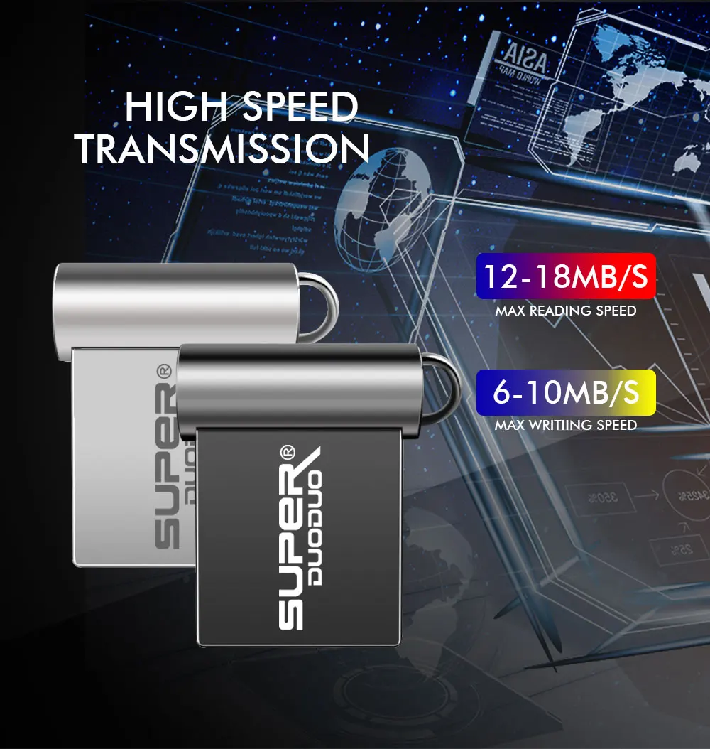 Водонепроницаемый металлический супер мини USB флеш-накопитель memoria usb 4 ГБ 8 ГБ 16 ГБ флеш-накопитель 64 ГБ 128 ГБ Флешка 32 Гб usb флешка
